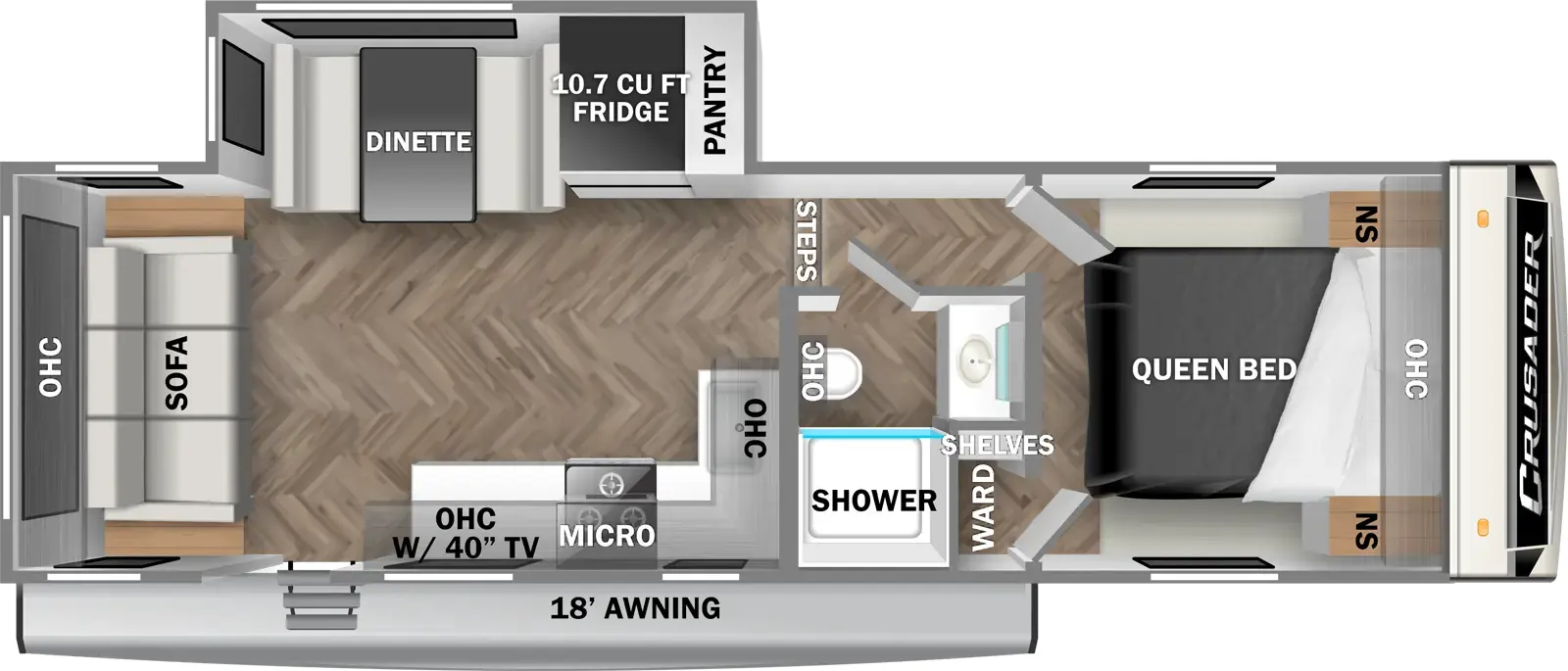 Crusader 250RLX Floorplan